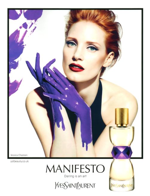 Jessica Chastain looks good in EVERYTHING, even purple paint...