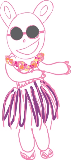 Little Miss Panda Gets Lei'd Little Miss Panda Gets Lei'd