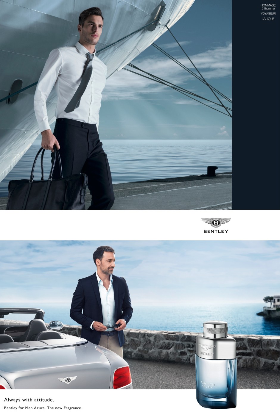 Two New, Blue Masculines from Lalique and Bentley