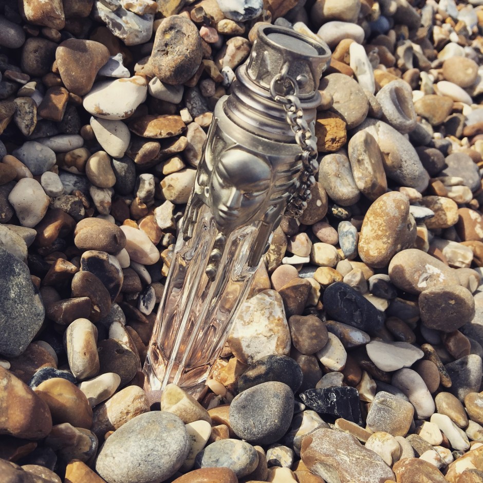 "Today we took a trip to the seaside. Here's a little #ScentedStory of the many intriguing smells we encountered, starting with my SOTD (Scent of the Day). I picked Womanity Le Goût du Parfum - a posh marine mezze of sea salt and fig chutney."