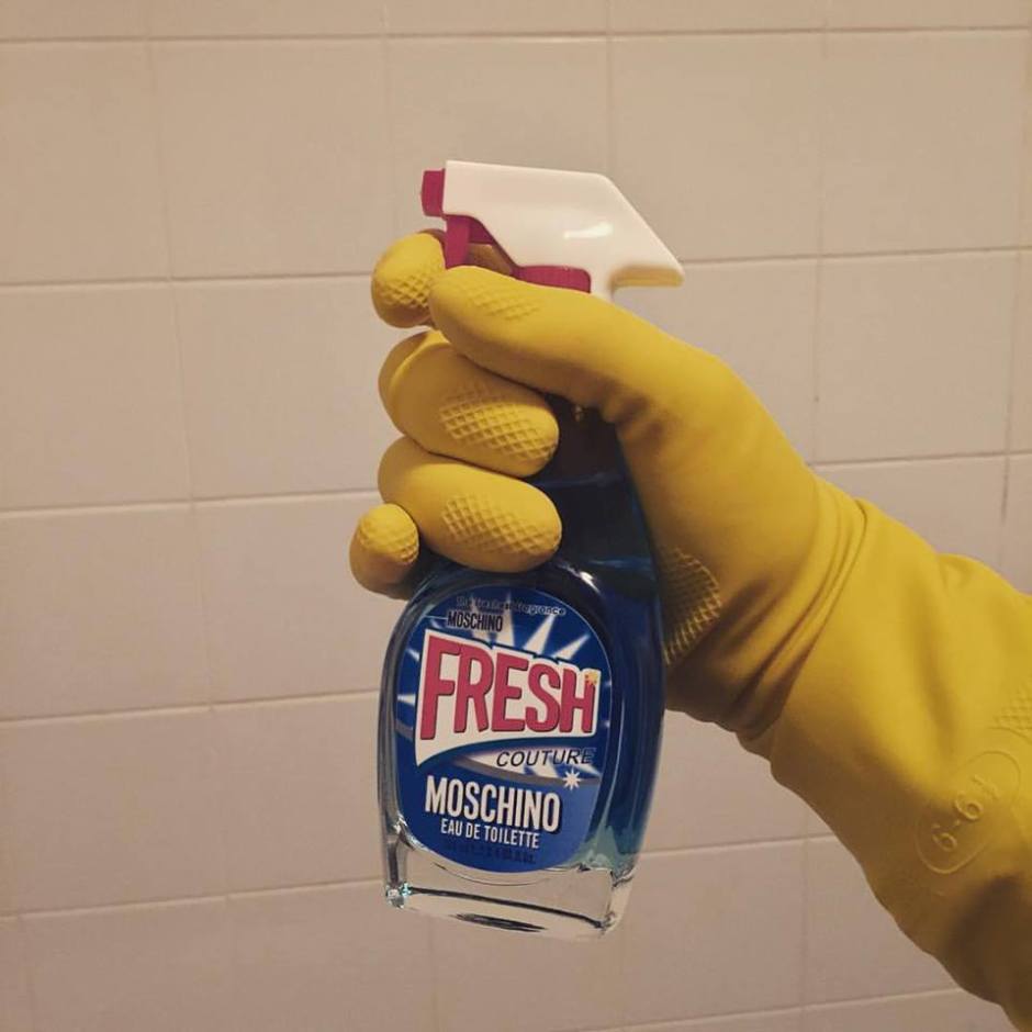 When I clean, I only use MOSCHINO...